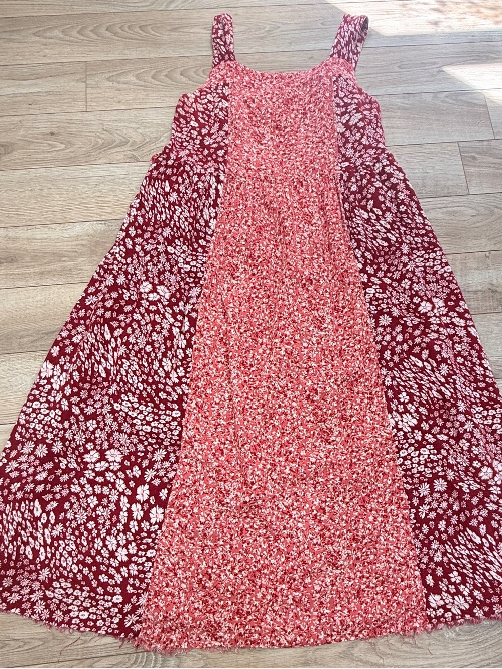 True Craft cotton Floral Panel Maxi Skirt size M